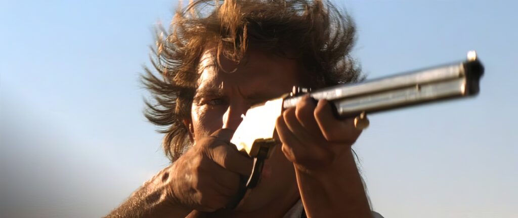 Kevin Costner alias poručík John Dunbar ve filmu Tanec s vlky vlastnil na svou dobu moderní opakovačku Henry rifle.