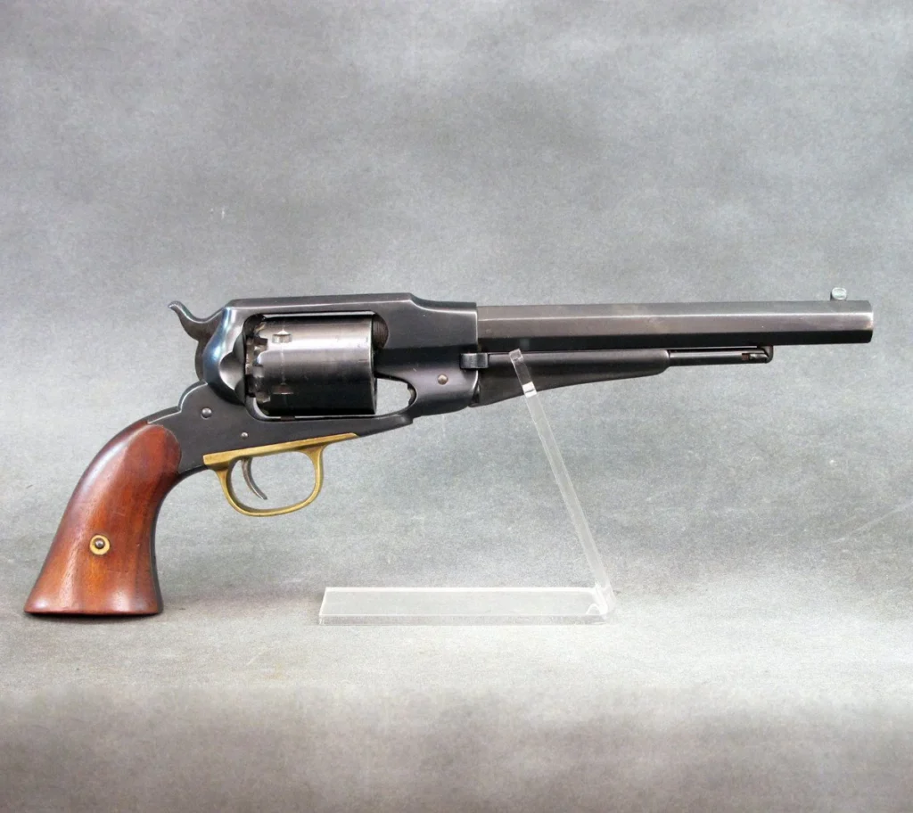 Perkusní revolver Remington 1858 New Army. Jedná se o originál z Americké občanské války.