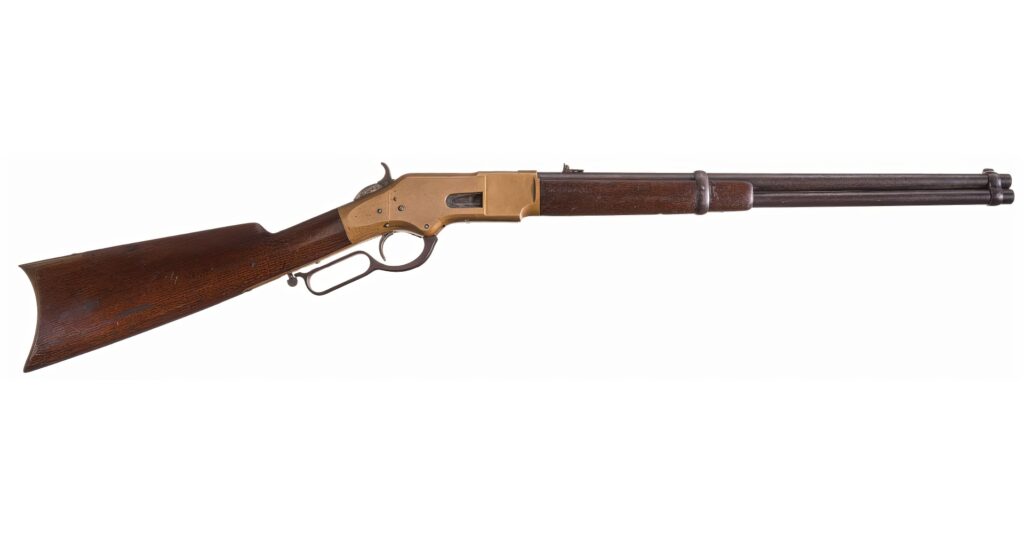 Originální puška Winchester vzor 1866, varianta karabina.