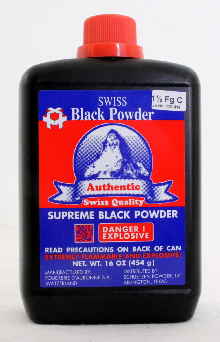 Kvalitní černý prach Swiss vyráběný ve Švýcarsku.
